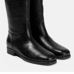 The Row Black Leather Boots